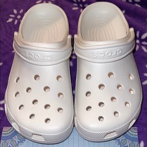 white classic crocs